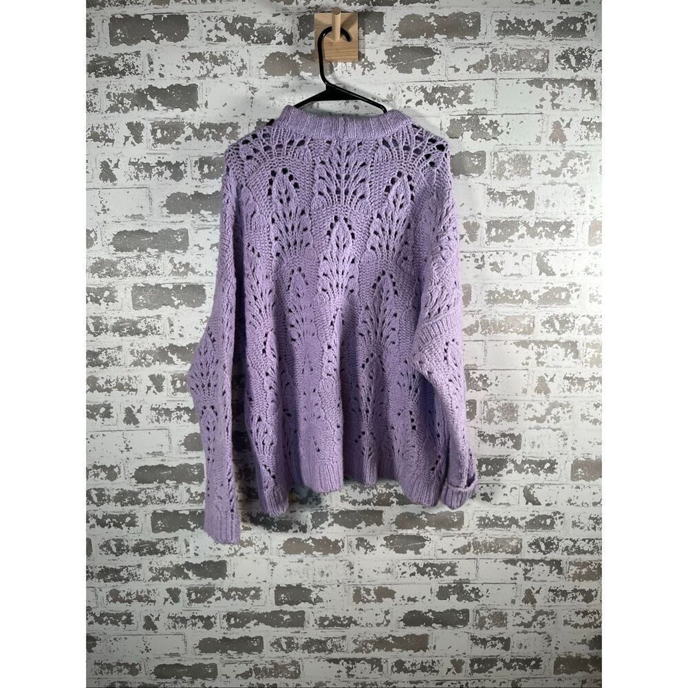 Aerie | women lilac purple knitted crewneck sweater - Picture 9 of 9